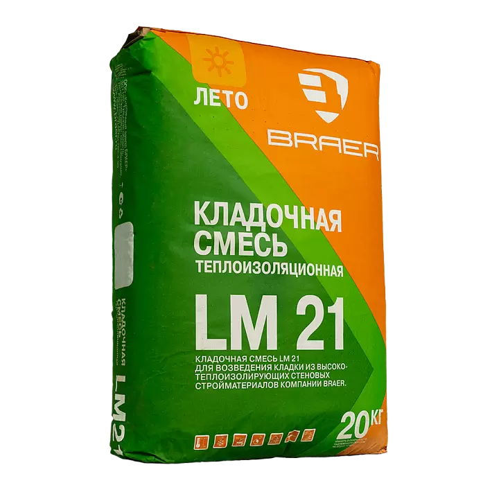 Теплоизоляционный кладочный раствор BRAER LM 21, ГОСТ31357-2007 в "Строй-Ресурсе" Теплоизоляционный кладочный раствор BRAER LM 21, ГОСТ31357-2007 купить в "Строй-Ресурсе"